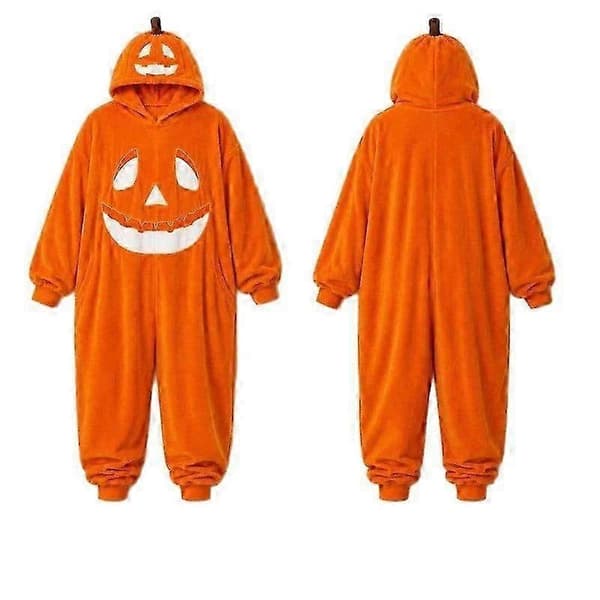 Halloween Græskar Jumpsuit Hætte Kostume L