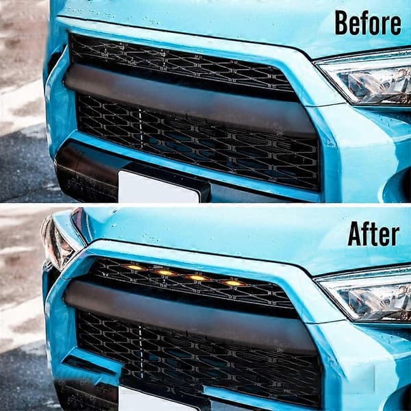 Grillampor med rökfärgade linser i bärnsten, 12V LED, 4 st, för 4Runner PRO 2014-2020