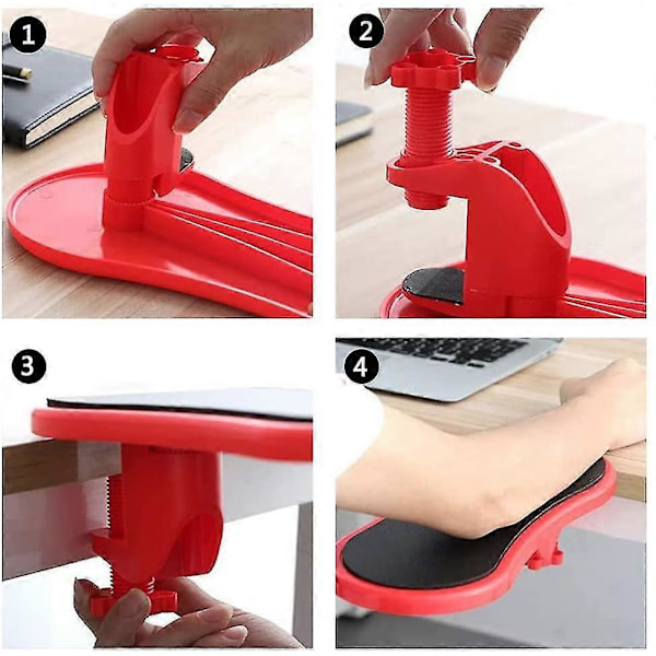 Justerbart Armstöd för Dator, Ergonomiskt Handledsstöd, Skrivbordsarmstöd, Justerbar