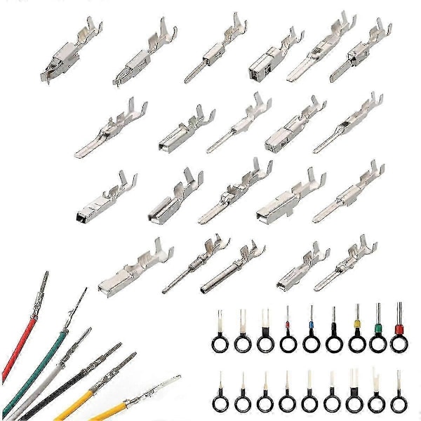 340 stk. 1/1,5/1,8/2,2/2,8/3,5 mm Terminal Pins Ledningsnet Stik Han & Hun Bil Elektrisk Stik Kit Biltråd