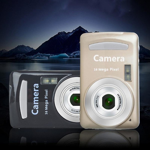 Digitaalikamera, kannettavat kamerat 16 miljoonan HD pikselin kompakti kotidigikamera lapsille teini-ikäisille senioreille kultainen