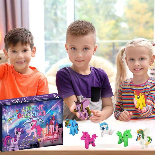 2023 jul adventskalender My Little Pony Figurer Leksaker Xmas 24 dagars nedräkningskalendrar Surprise Blind Box Present för pojkar Barn Flickor