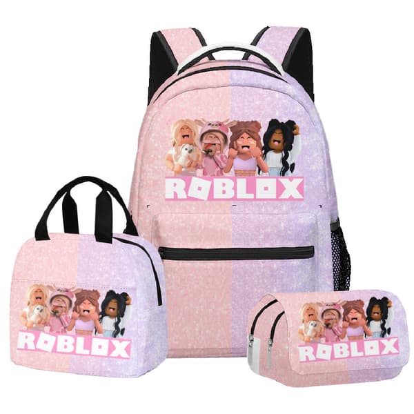 Roblox Ryggsäck för barn Studentväska Resväska Skolväska Present