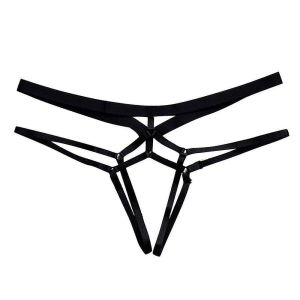 Damer Åben Skridt Stropper Thong Tanga Trusser Crotchless Underwear G-streng