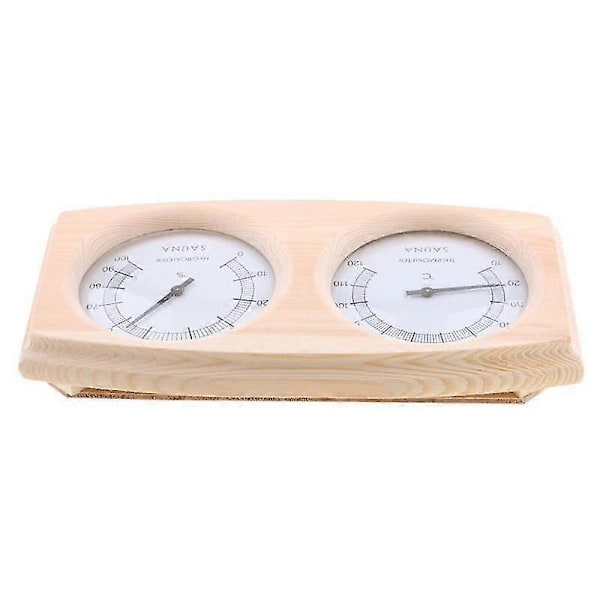 2 i 1 Sauna Rum Træ Termometer Hygrometer Damp Temperatur Luftfugtighedsmåler