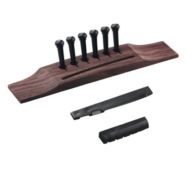 6 Strängar Akustisk Gitarr Träbro Stift Sadel/Mutter, Musikinstrument Tillbehör