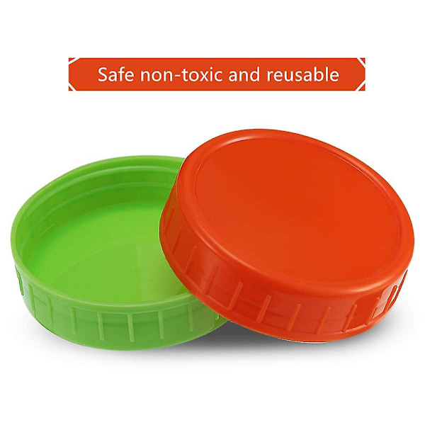 8 st Färgade Plastlock till Glasburkar Konserveringsburkar 70 mm Vanliga Munnar Lock för Plastförvaringslock till Glasburkar/Konserveringsburkar
