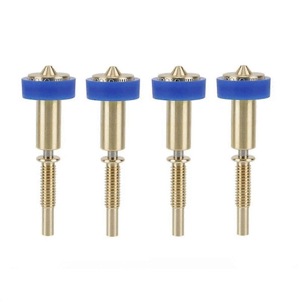 4 st Bimetallmunstycken Heatbreak Mässing Titan Munstycke för Hotend Extruder, 0,6 mm Munstycke