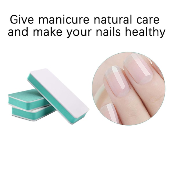 Kaksipuolinen Square Rubbing Nail Repair Kiillotus Block Sponge Kiillotusnauha