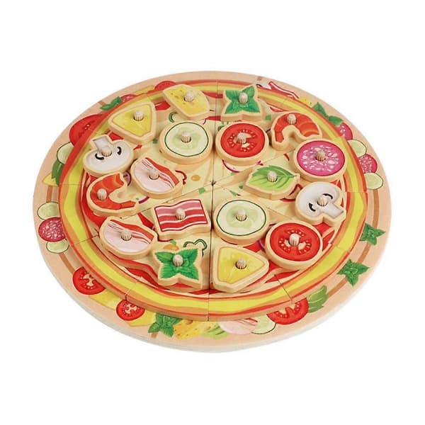 Lasten puinen keittiölelu DIY-simulaatio monikerroksinen pizzanvalmistuspeli