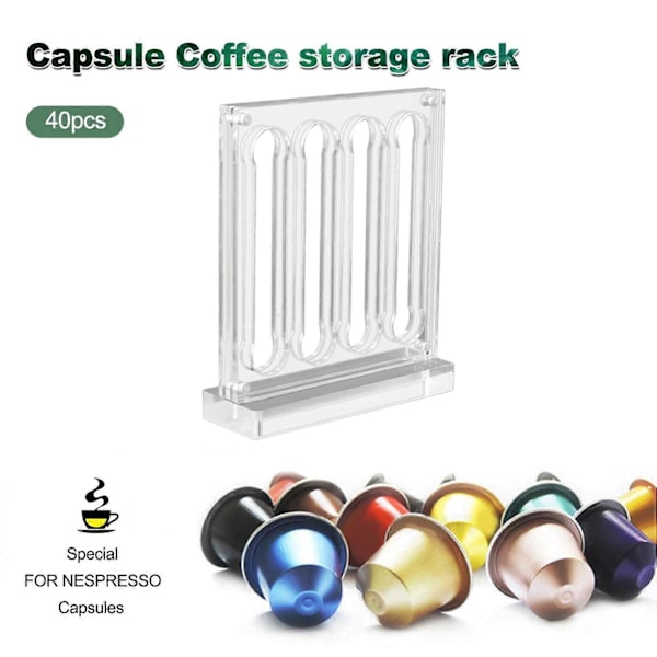 Akrylkaffepodshållare för OriginalLine, Förvaringsskåp för kaffekapslar & Organiserare (40