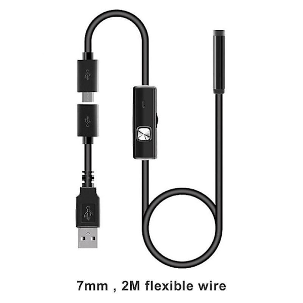 Hd Android Endoskop Micro-usb Typ-c 3 i 1 Boreskop För Otg Android Windows Pc 7mm Vattentät Smartphone Kamera Endoskop