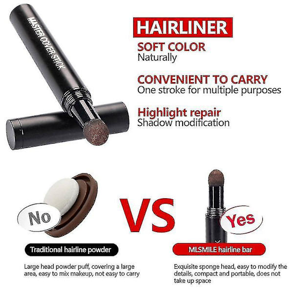 Hårlinje-Concealer Penna Kontrollera Hårrötterna Svartning Omedelbart Täck Över Grått Vitt Hår Naturligt Ört Hår Concealer Penna