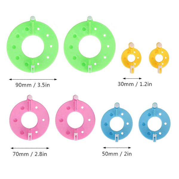 Pompom Maker-set Färgglada Fluffbollvävare DIY 6 Färger Ullgarn Stickning Hantverkspresenter YEMAA