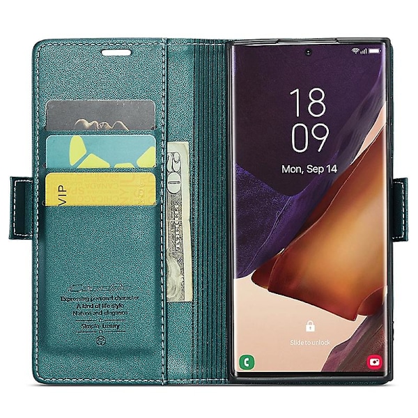 Samsung Galaxy Note20 Ultra/Ultra 5G Plånboksfodral Flip Stativ Litchi Textur Mobilfodral
