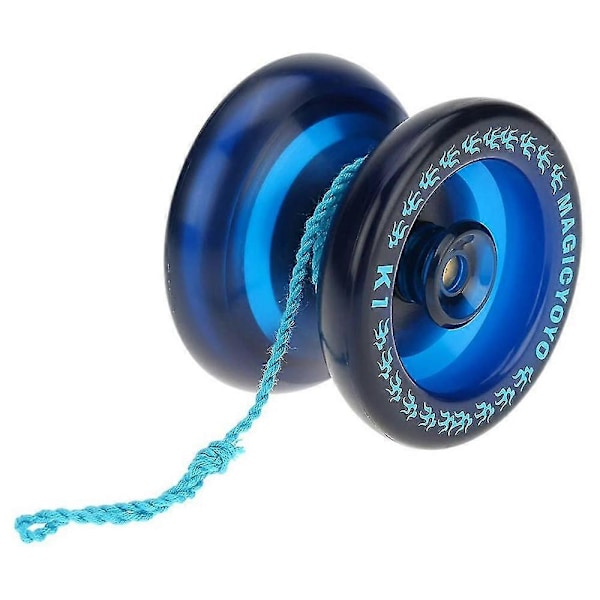 K1 Blue+k7 Lila Responsiv Barnvänlig Yoyo för Nybörjare Hållbar ABS Yoyoalloy Responsiv Legering Yoyo Med