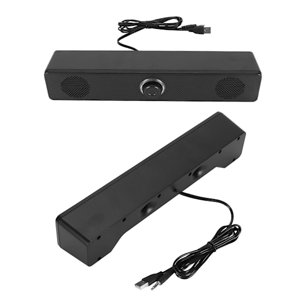 Computerhøjtaler Bluetooth Desktop Soundbar HiFi Stereo Lyd Volumen Justerbar Mini Bar Højtaler Ekstern Højtaler til PC Bærbar