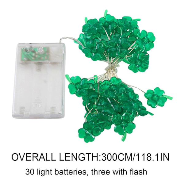 Christmas Decorations St Patrick's Day String Light Four-Leaf Light String Irish LED Light