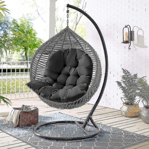 Trädgård inomhus hängande ägggunga hängmatta stol sittdyna förtjockad kudde kudde kudde (sits c
