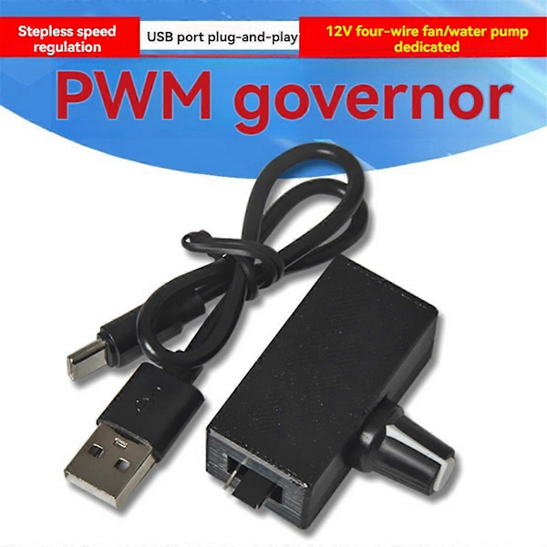 PWM-nopeussäädin 4-napainen tuulettimen nopeussäädin USB TYPE-C virtalähde DIY vesijäähdytysjäähdytys