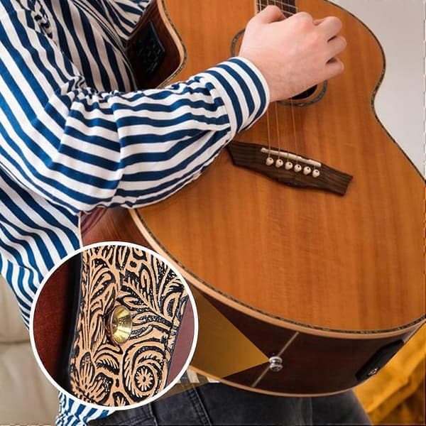 6 Stycken Gitarrbandslås Gitarrband Knapplås Pins, Halkfria Gitarrbandslås Delar Tillbehör Gitarrbas Ukulele Musikdelar