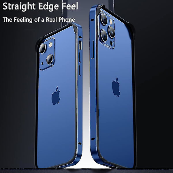 Aluminiumramme Metal Bumper Frame Case Kompatibel Iphone 14 Pro Max/14 Pro/14 Plus Med Forhøjet Kantbeskyttelse