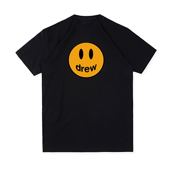 Smiley Justin unisex t-skjorte med løs passform black m