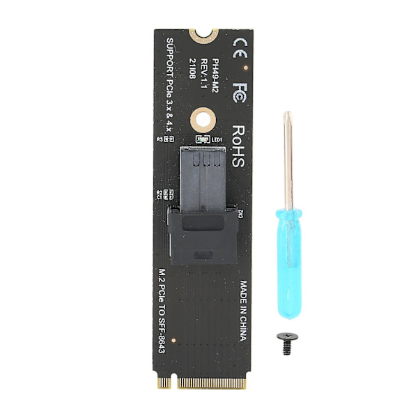 Adapter Udvidelseskort M.2nvme Til U.2 64gt / S Stærk Kompatibilitet Support Nvme Protokoloverførsel Udvidelseskortph49-m2
