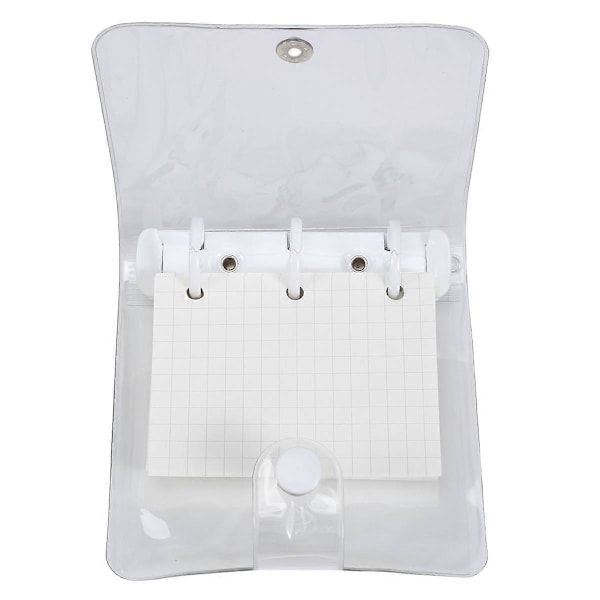 Mini Binderlommer, 3-Huls Genopfyldningsbar Notesbog Tilbehørssæt, Transparent PVC Løsblad Notesbog