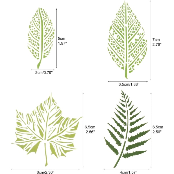 Blad Transparent Stämpelset 11 Pack, Återanvändbara Separata Polymerstämplar, Flexibla Bladstämplar för Scrapbooking, Journalföring, Korttillverkning eller Pappershantverk Pro