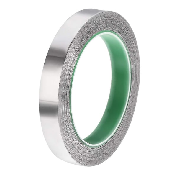 15mm Aluminiumfolietejp Högtemperaturtejp för HVAC, tätning, lagning av varma och kalla luftkanaler Limtejp 20m/65ft (silver) 1st