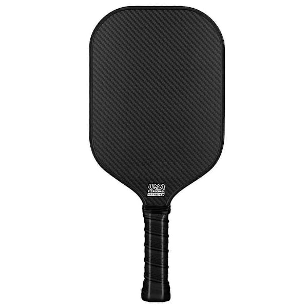 16MM Pickleball Paddel 3K Karbonfiber PP Honningkakeskjerne Forbedret Kraft Anti-Skli Håndgrep Paddel Svart