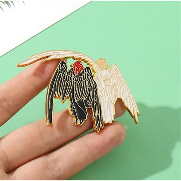 Piirretty Anime Hyvät Ennusteet The Unspeakable Husband Enkelit ja Demoni Hard Enamel Pin Aziraphale ja Crowley Rintataskun Pinni Muotikoru