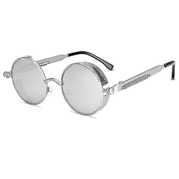 Steampunk-aurinkolasit Vintage-suojalasit Miehille Naisille Hippie Ympyrä UV 400 Cyberpunk Aurinkolasit Silmälasit