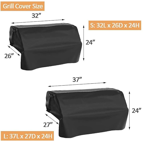 32-37 tum Grillöverdrag Ö Grill Inbyggt Grillöverdrag  Heavy Duty Vattentät Grillöverdrag Gasgrillöverdrag Wat-mxbc