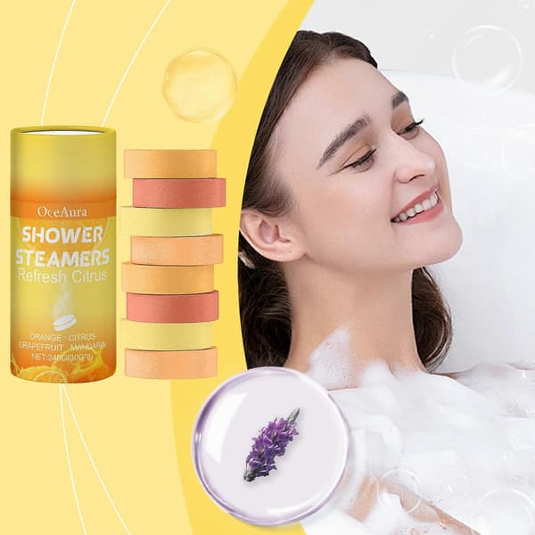 Citrus Aromaterapi Bruse Tablets, Renser og Plejer Huden Mildt for en Behagelig Badoplevelse