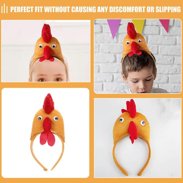 Tecknad tupp-hårband, accessoar för damkläder, 1 styck