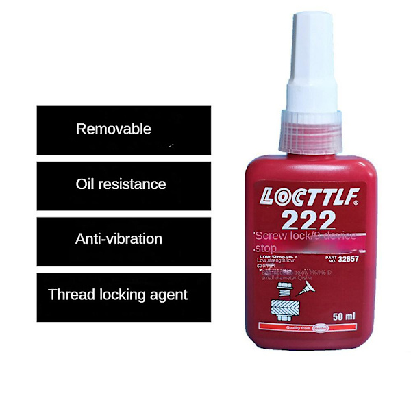 Loctite 243/242/263/271/222 Trådsikring Blå Bolt Stud Fast Fix Skrue Lim 50ML