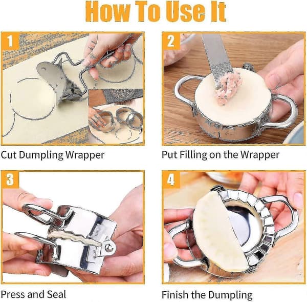 6-delt Dejgpresningssæt, Ravioli Maker, Dumpling Maker Sæt, Dumpling Maker Maskine, Dump
