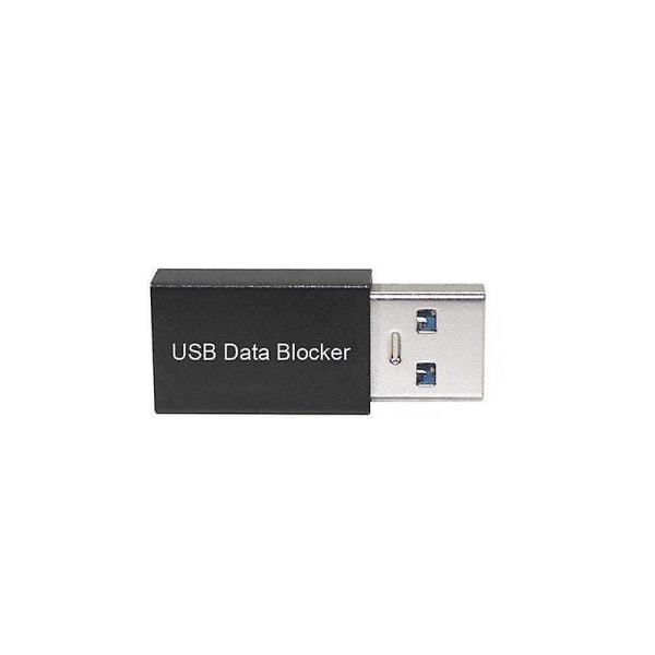 5 st USB Data Blocker, endast avgiftsbelagd USB Blocker Adapter för att blockera datasynkronisering, skydda mot Juice Jacking Black