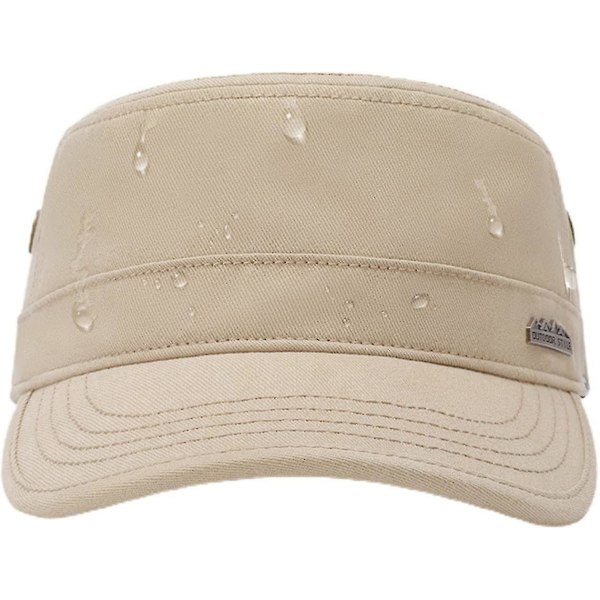 Basic flad kasket, bomuld Cadet Army Cap Trucker Dad Hat - Outdoor Flat Top Cap til almindelig daglig brug