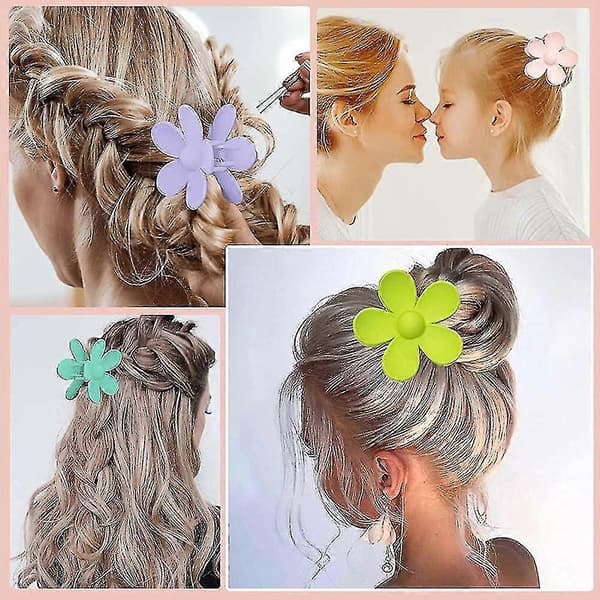 Hårklyper Blomster Hårklyper, Hårstyling Tilbehør For Medium Tykt Hår Kvinner Jenter (5stk)