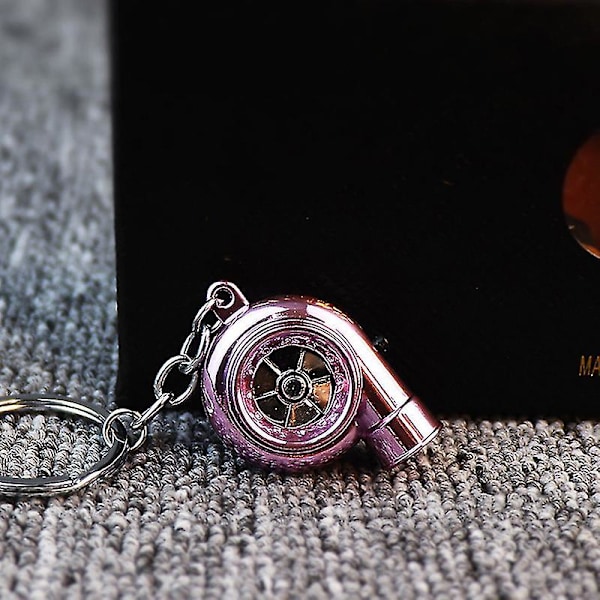 Elektrisk Mini Turbo Turbolader Nøglering Spindende Turbine Nøglering Vedhæng