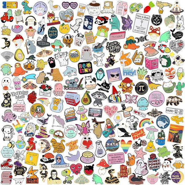 30 kpl Sähköpostimaali Pin-merkkisetti Piirretty Rintaneula Koriste Lapel-neulat Värillinen Metallimerkki Neulat Sopii Laukkuille, Vaatteille, Hatuille, DIY, Lahjoille (Satunnaisia ​​tyylejä)