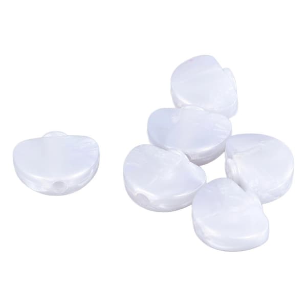 6 stk Gitar Maskinhode Knapper Halvrunde Plast Komfortable Grep Universal Stemmeplugg Erstatningstips Hvit