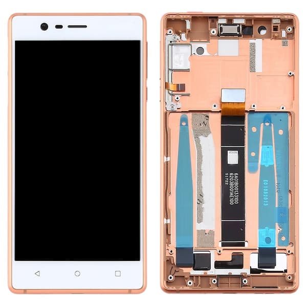 TFT LCD-skærm til Nokia 3 TA-1032 Digitizer fuld samling med ramme & sideknapper (sort)