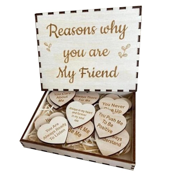Hjerteformet ornament i tre - enkel valentinsdagdekorasjon for Thanksgiving bryllupsbord - mxbc