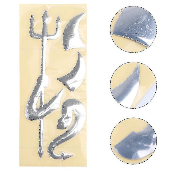 3D Metal Plating Djævel Bil Lastbil Motor Auto Dekal Badge Mærkat (gul)
