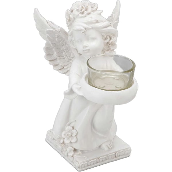 Engel Figur Statuette Lysestager Med Teelysholder Til Julegave Fødselsdag Gaver