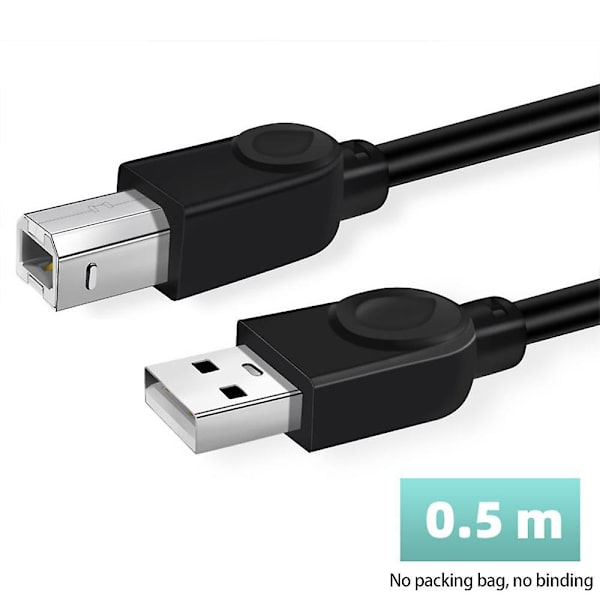 0,5 m/1 m/1,5 m/ /5 m/10 m Usb-skrivarekabel Hög hastighet A till B Hane till hane Usb-skrivarekabel Datasynkronisering för 3d-etikettskrivare